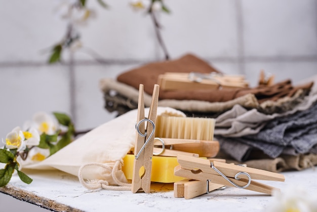 Pin de ropa de madera sin desperdicio