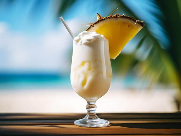 Pina Colada Freude im Hinterhof KI-Generation