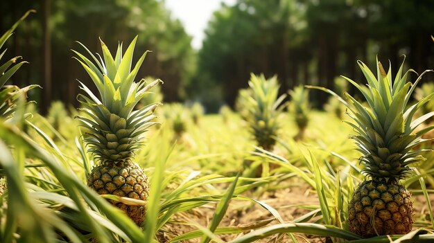 Foto piña fresca de primer plano