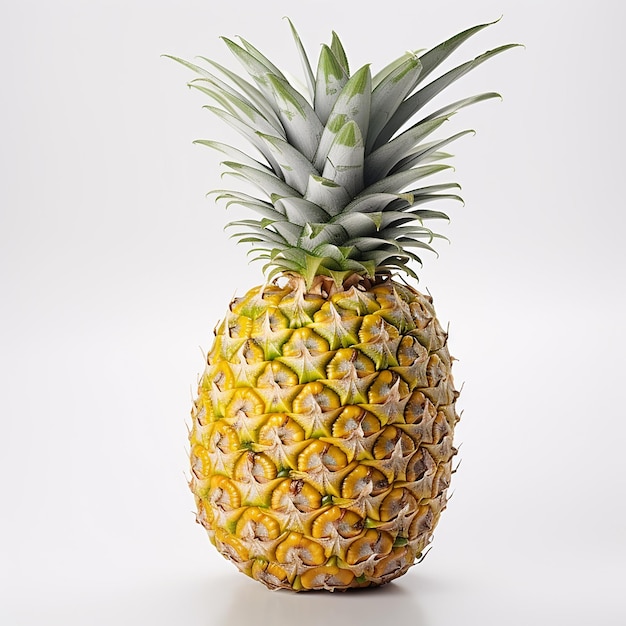 Piña sin sombras sobre blanco