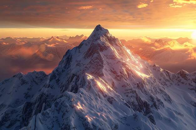 Foto un pináculo impresionante al amanecer