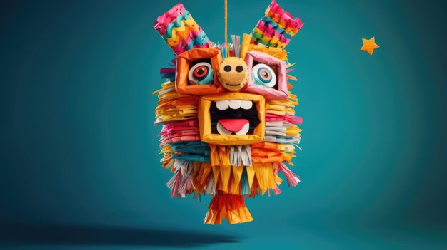 Pinata-Geburtstagsbild mit schlichtem Hintergrund