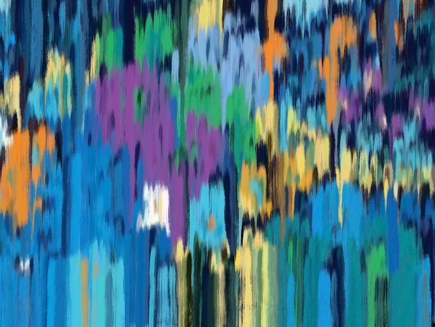 Pincel de linha de fundo de arte abstrata colorido azul amarelo