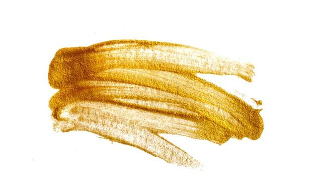 pincel de tinta acrílica de ouro branco