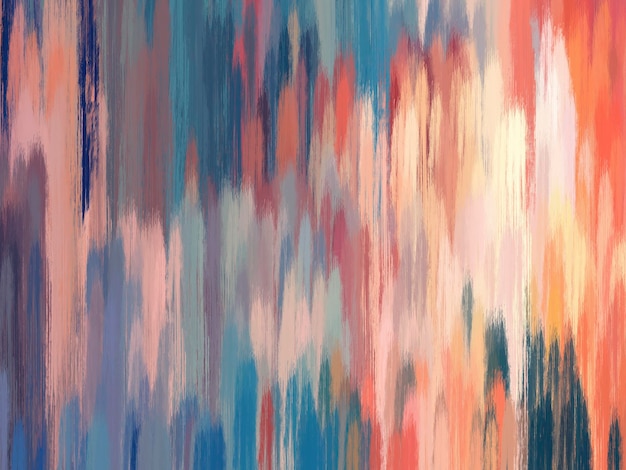 Pincel de pintura al óleo colorido fondo abstracto azul naranja