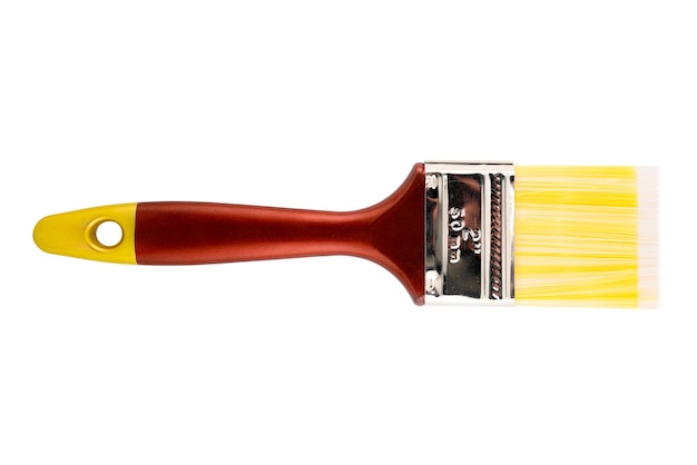pincel de pintura ancho con cerdas naturales y mango de madera