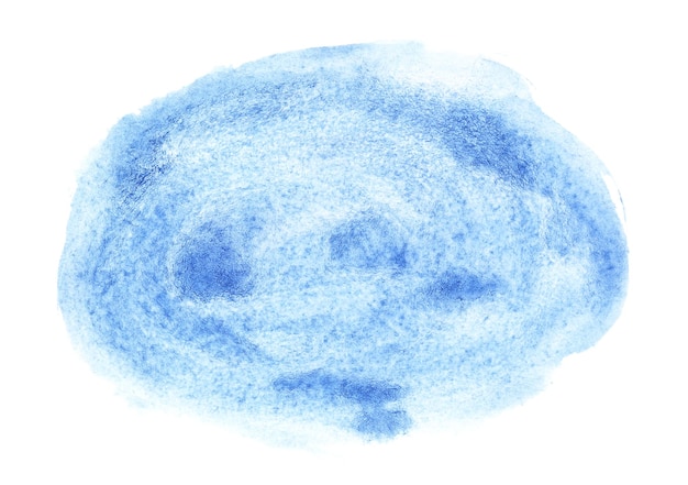 Pincelada de aquarela oval azul - espaço para seu próprio texto