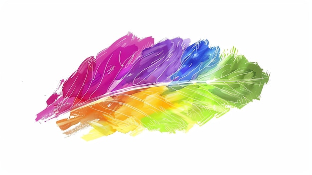 Pinceladas abstratas de aquarela pintadas nas cores do arco-íris