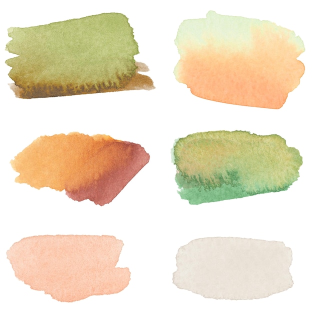 Las pinceladas de acuarela coloridas son png transparentes