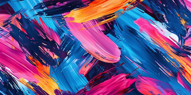 Pinceladas vívidas y enérgicas que crean un patrón abstracto