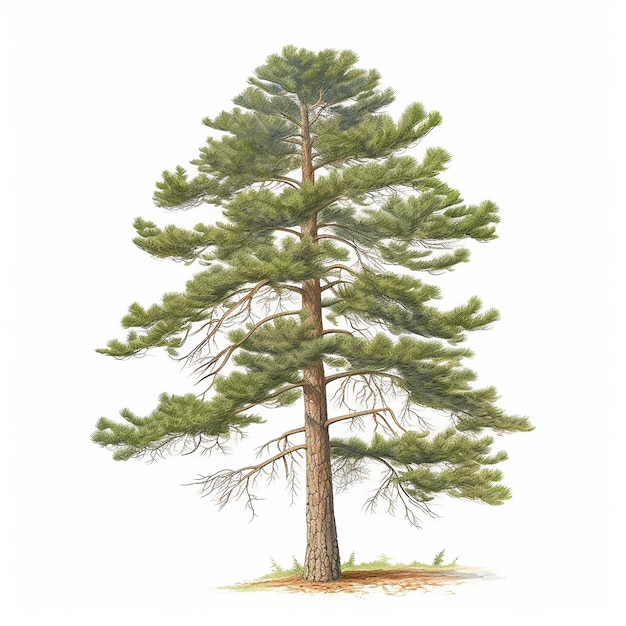 Pine Tree Clip Art com fundo branco