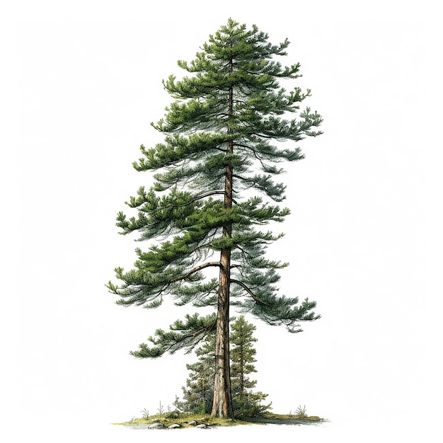 Pine Tree Clip Art com fundo branco