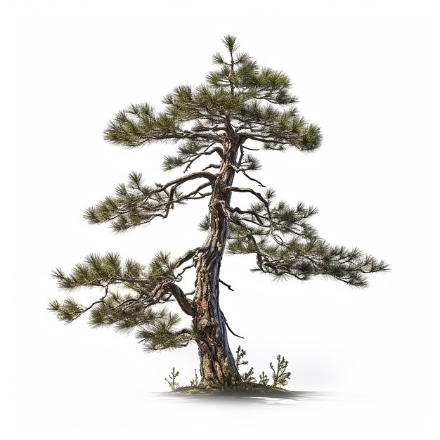 Pine Tree Clip Art con fondo blanco