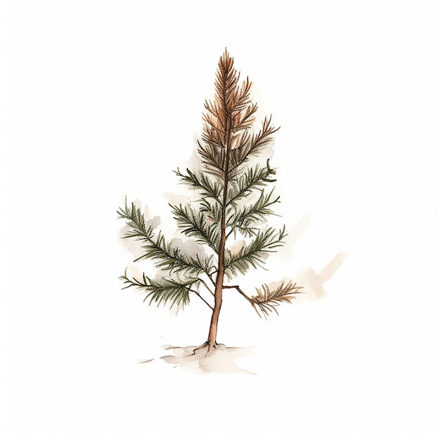 Pine Tree Clip Art con fondo blanco