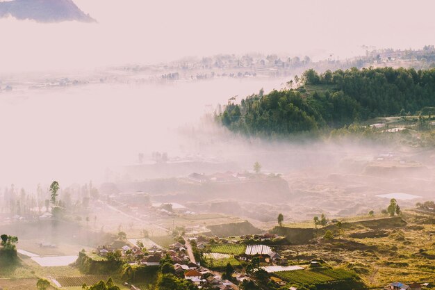 Foto pinggan kintamani vista da manhã