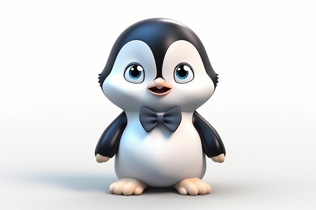 Pinguim bebê de desenho animado Modelo 3D