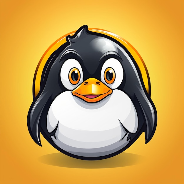 Pinguim de logotipo de desenho animado