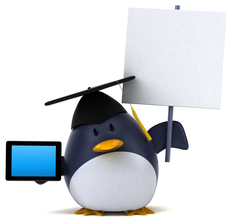 Foto pinguim divertido - ilustração 3d