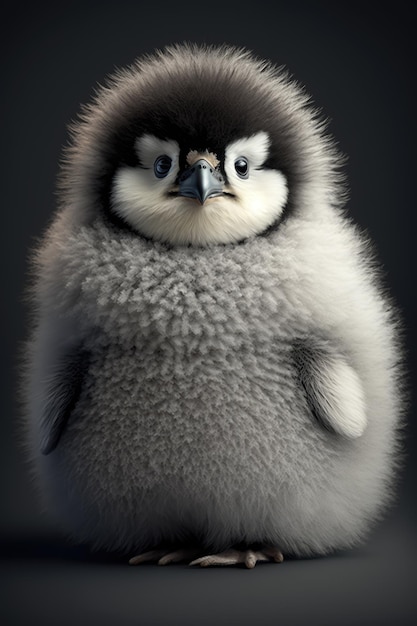 Pinguim olhando para a câmera criada usando tecnologia de IA generativa