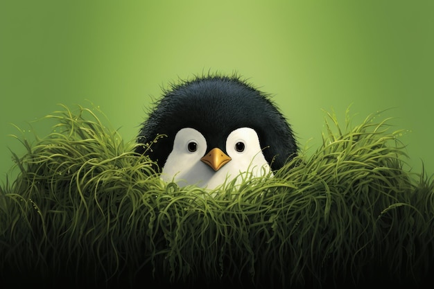 Pinguim personagem de desenho animado animal divertido Gerar Ai