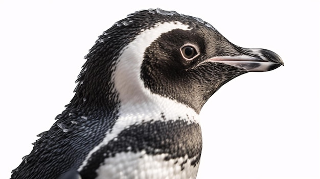 Pinguin mit isoliertem weißen Hintergrund