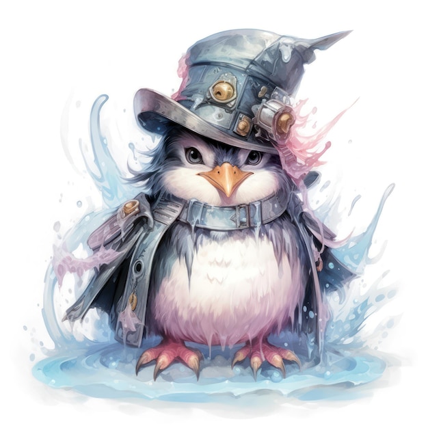 Pinguin verkleidete sich zu süß aus der Serie magischer Magier und Zauberer