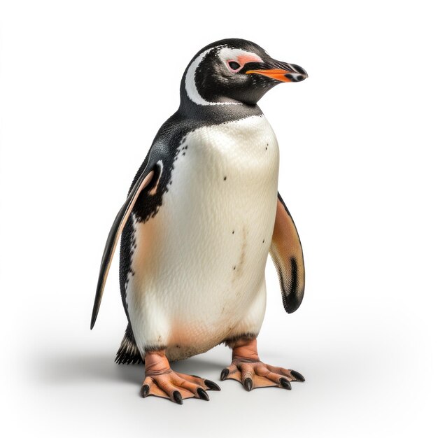 un pingüino aislado