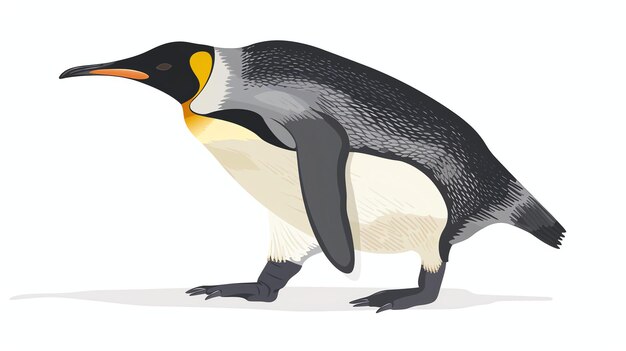 El pingüino emperador Aptenodytes forsteri es un gran pájaro no volador de la familia de los pingüinos Spheniscidae