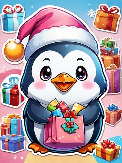 El pingüino de Navidad.