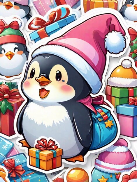 Los pingüinos de Navidad.