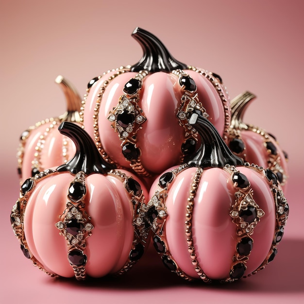 Pink barbie estilo calabazas Halloween vacaciones otoño cosecha cuento de hadas historia postales carteles de películas