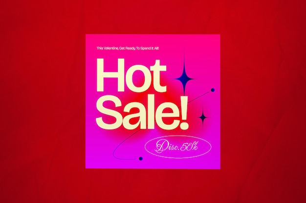 Pink Bold Bright Valentinstag Verkaufsbanner