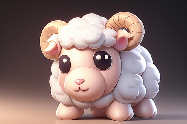 Foto pink dibujos animados animal icono de oveja personaje de juego de anime fondo de papel de pared animal