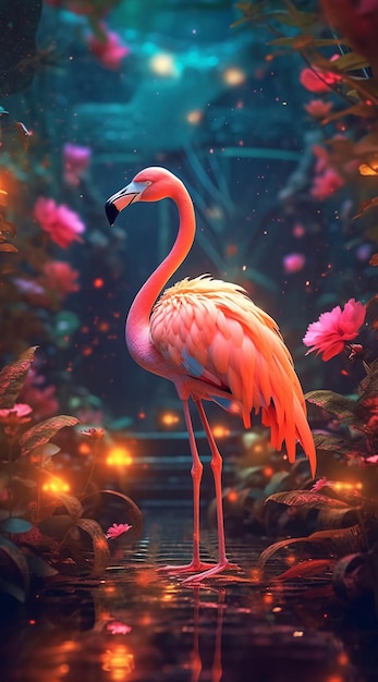 Foto pink flamingo