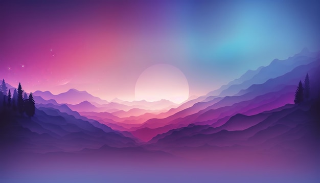 Pink Gradient Background Eine beruhigende Mischung aus weichen und lebendigen Rosatönen Generative ai