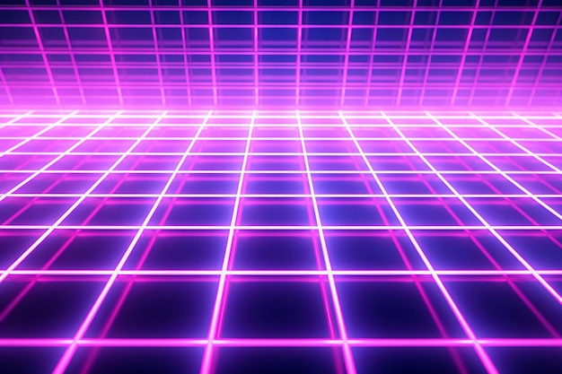 Foto pink grid neon patterned background