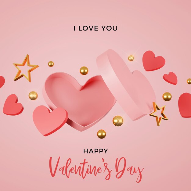 Pink Happy Valentinstag Instagram Post 1