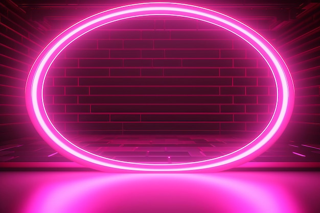 Foto pink neon glow ein ästhetischer hintergrund mit ar 32 led-lichteffekt