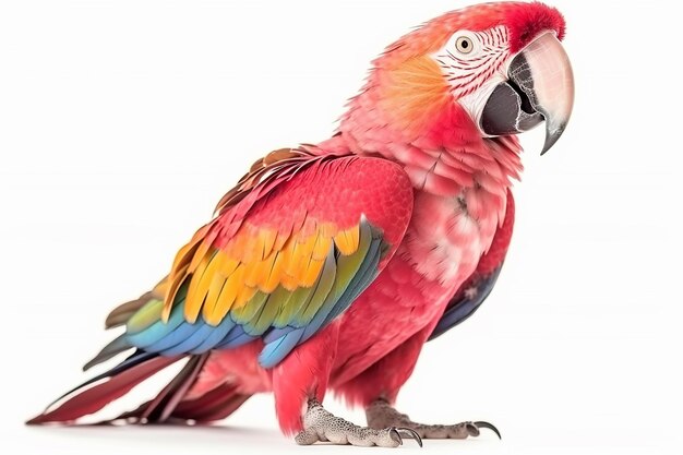 Foto pink_parrot_guacamayo_aislado_en_el_fondo_blanco_cutou