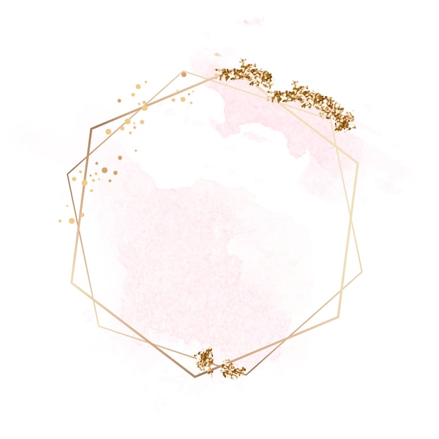 Pink-Pastell-PNG-Rahmen-Clipart-Gold-Ästhetik-Design