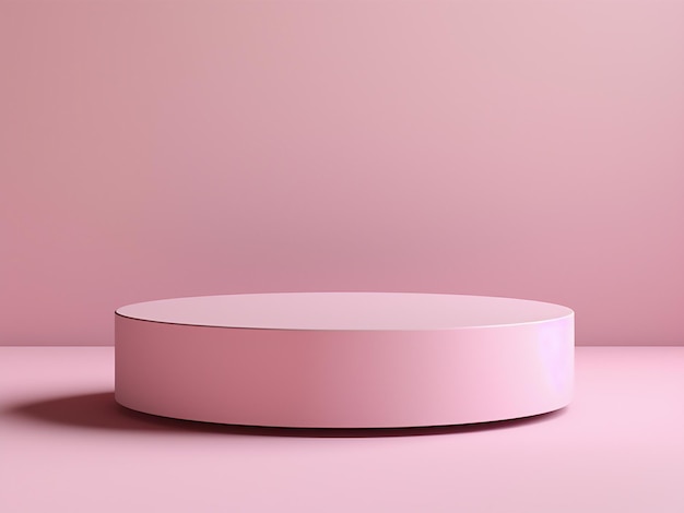 Pink Podium oder Podest bietet eine schlanke Präsentationsplattform für Produkt-Display-Mockups