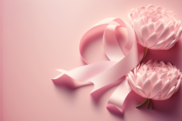 Pink Ribbon Internationaler Frauentag März Hintergrunddesign Frauentag Grußtext am März mit