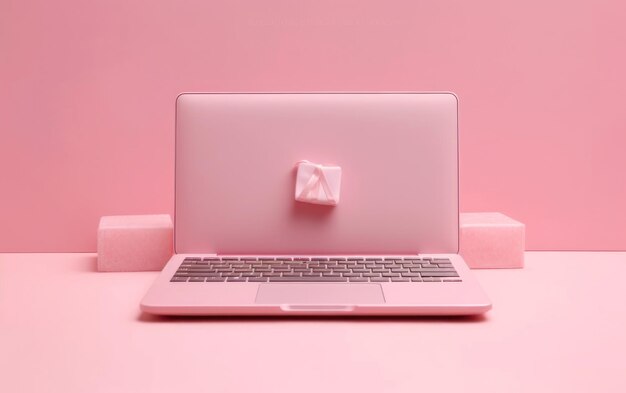 Pink Tastatur auf dem Hintergrund Verkaufsbanner Cyber Montag Verkauf Generative Ai