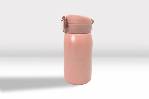 Pink Water Bottle Thermos Mockup in 3D