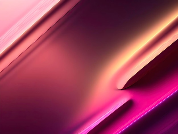 Pinker abstrakter Gradient-Hintergrund mit goldenen Linien