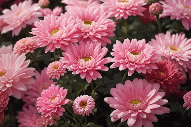 Pinker Chrysanthemum, Gänseblümchen