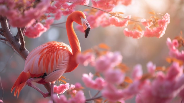 Pinker Flamingo detaillierter Hintergrund rosa