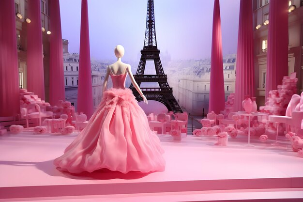 Foto pinker hintergrund barbie-stil mode süße barbie schönheit
