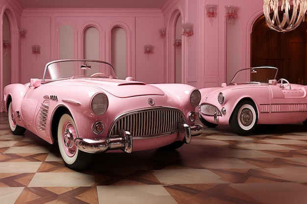 Pinkes Auto aus der Welt von Barbie