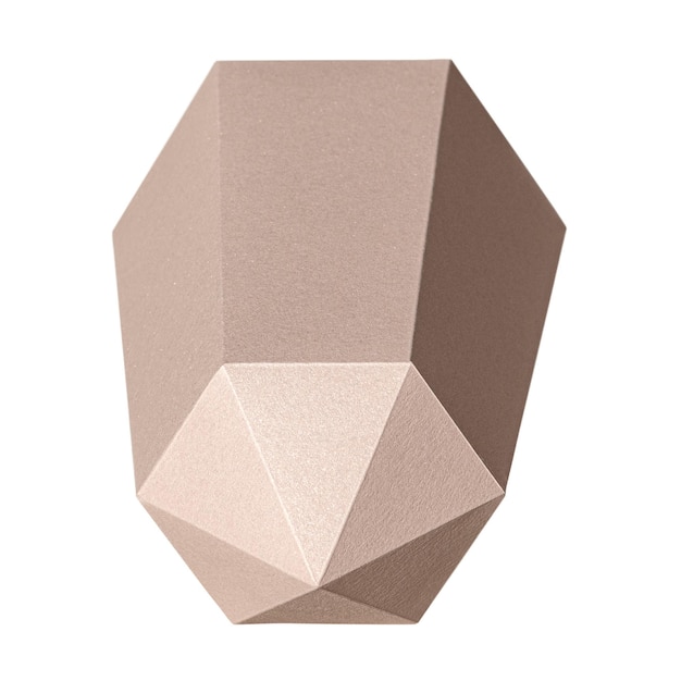 Pinkes sechseckiges Prisma Papier Handwerk Design-Element